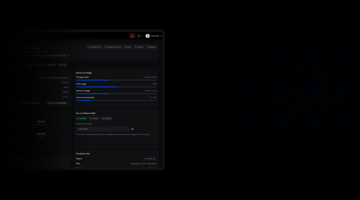 Database Hosting (MVP Available Now)
